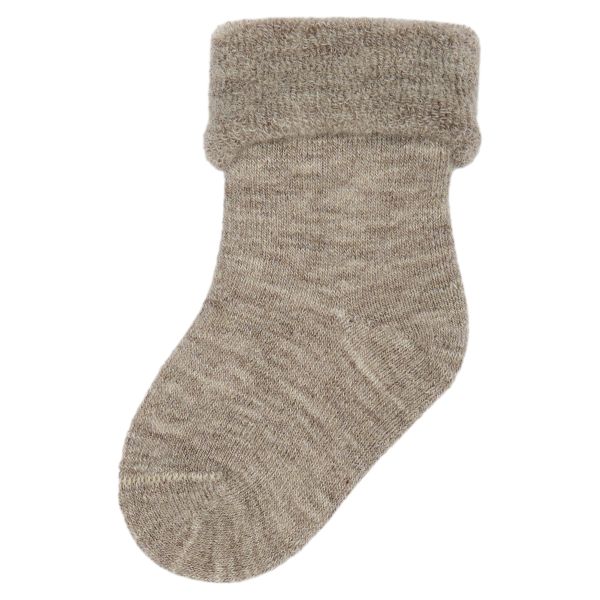 Wool Baby Sock, Brown Melange - MiniPop®