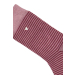 Bamboo Socks, Mini Stripe Pale Pink/Burgundy - MiniPop®
