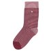 Bamboo Socks, Mini Stripe Pale Pink/Burgundy - MiniPop®