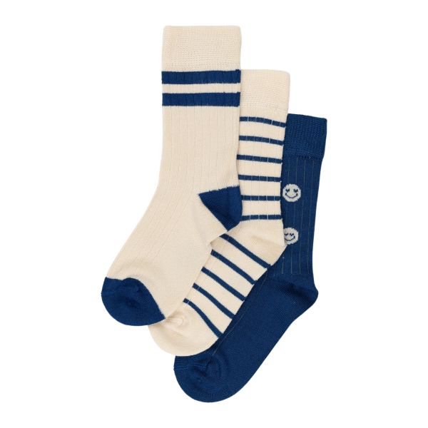 Bamboo Socks 3 Pk, Cobalt Mix - MiniPop®