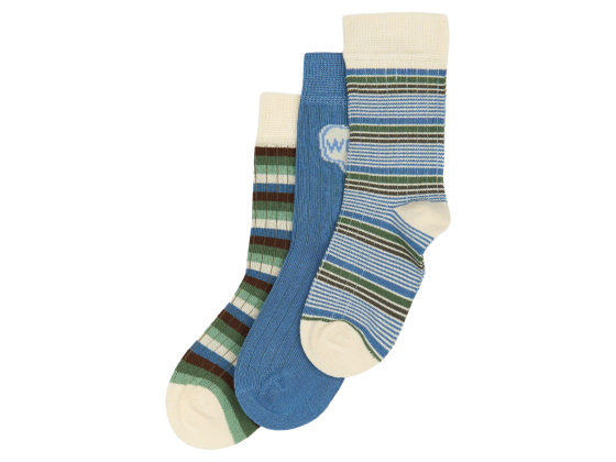 Bamboo Socks 3 Pk, Blue Mix - MiniPop®