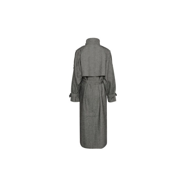 Avic Long Coat - Herringbone Black  - Image 2