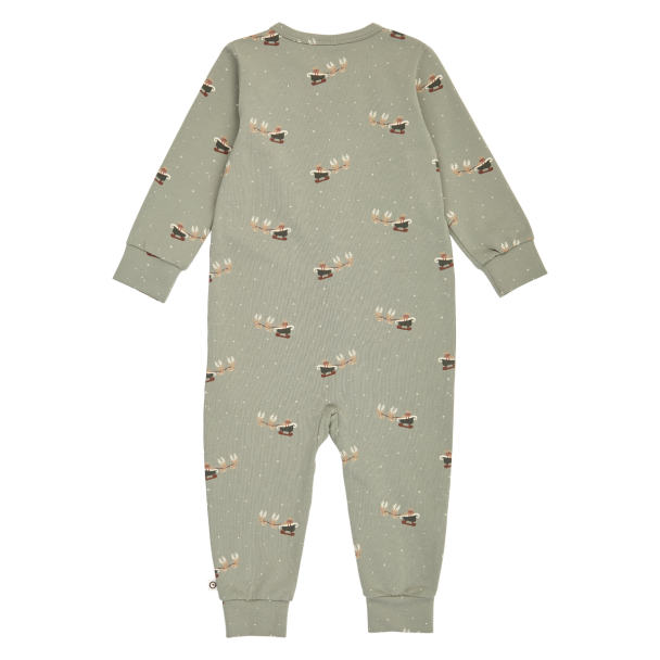 Christmas Zip Bodysuit - Shadow/Deep Green/Balsam Creme - Image 2