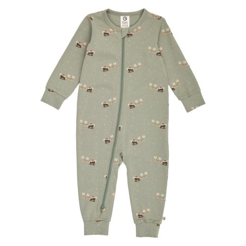 Müsli | Christmas Zip Bodysuit - Shadow/Deep Green/Balsam Creme