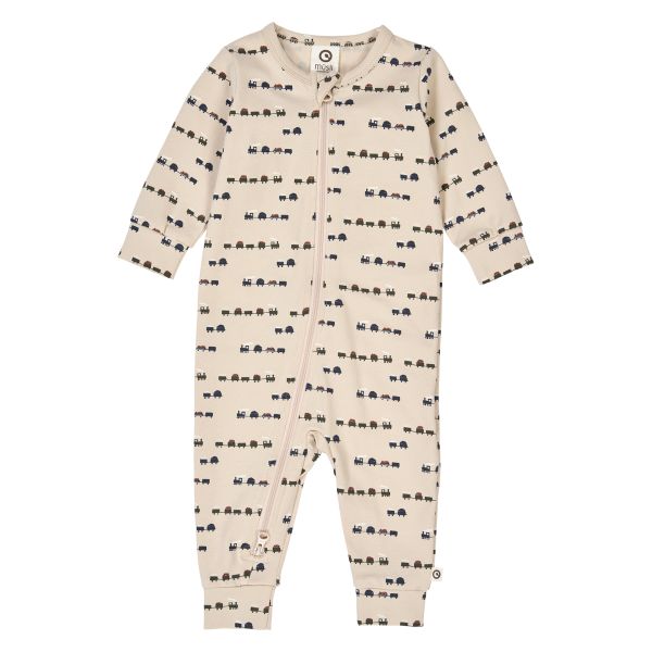 Müsli | Train Zip Bodysuit - Oak/Root/Deep Green
