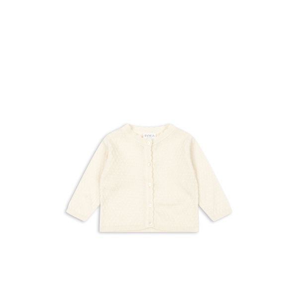Fanga Fontana | Venti Pointelle Cardigan - Antique White