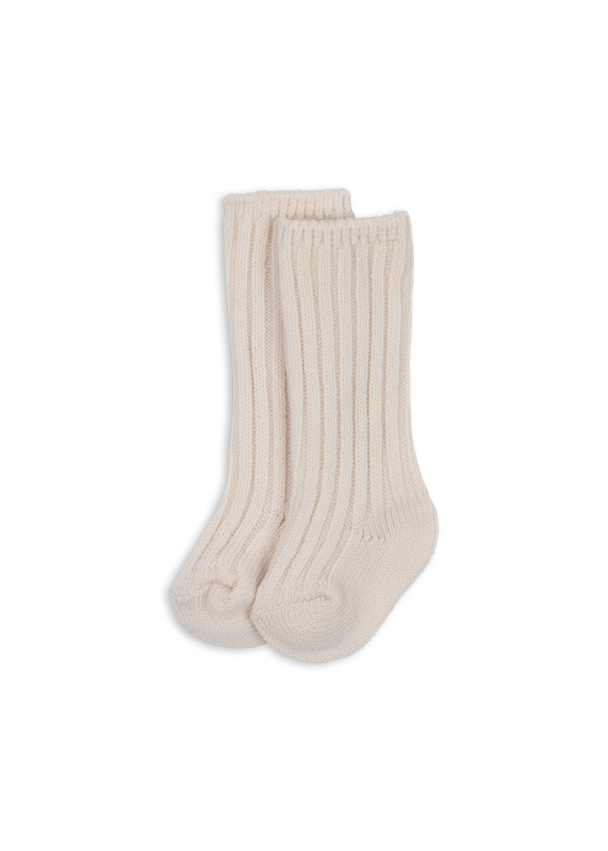 Lana Heavy Knitted Socks - Off White Melange - Image 1