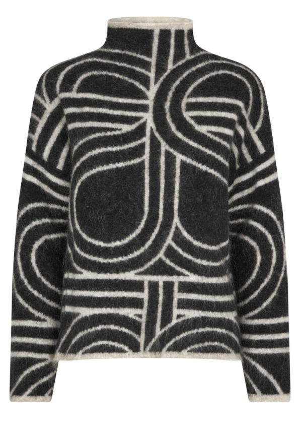 Signa Knit T-Neck - Black  - Image 2