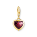 Thomas Sabo - Forgylt Rødt Hjerte Charm