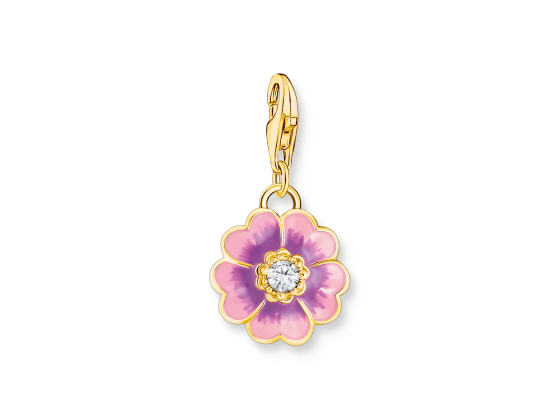 Thomas Sabo - Forgylt Violet Blomst Charm