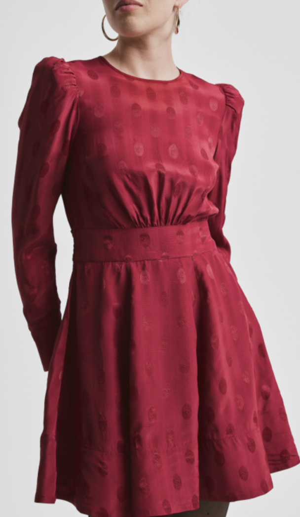 Viscose Mini Dress - Red - Image 2