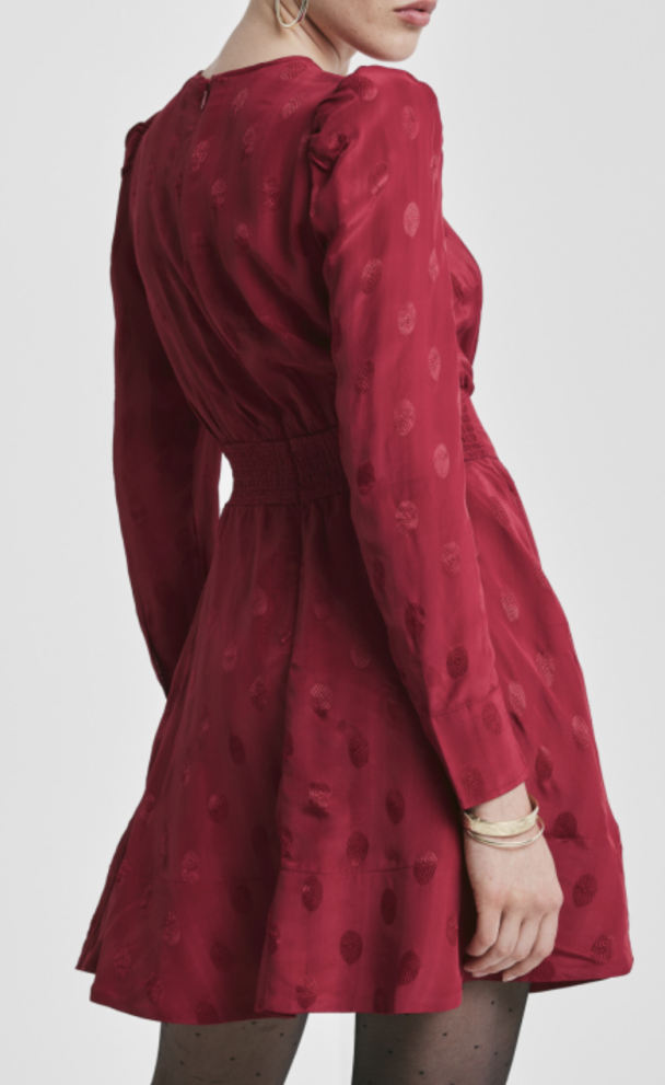 Viscose Mini Dress - Red - Image 3