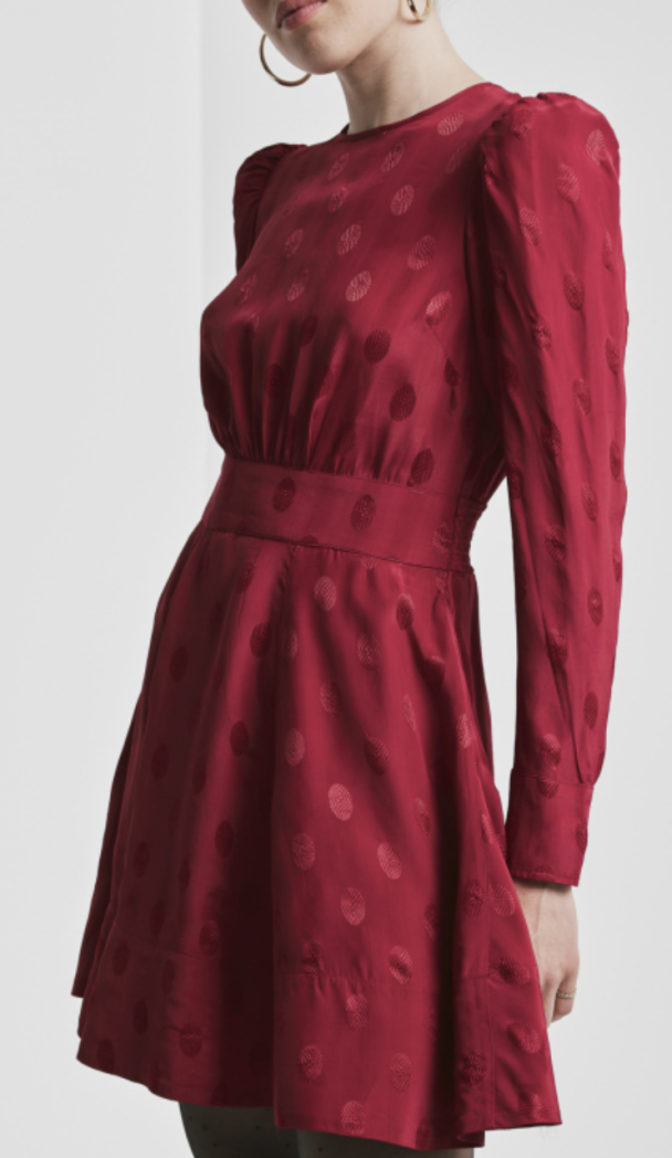 Viscose Mini Dress - Red - Image 4