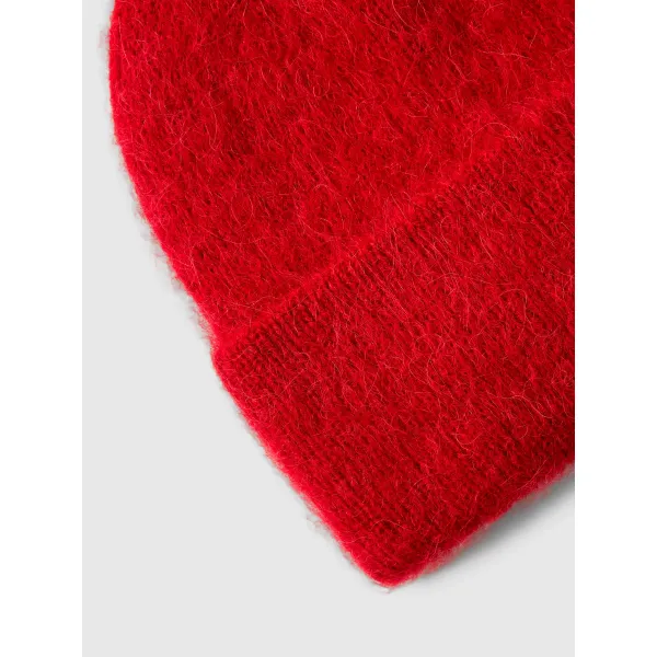 Fiona Red Alpaca Beanie