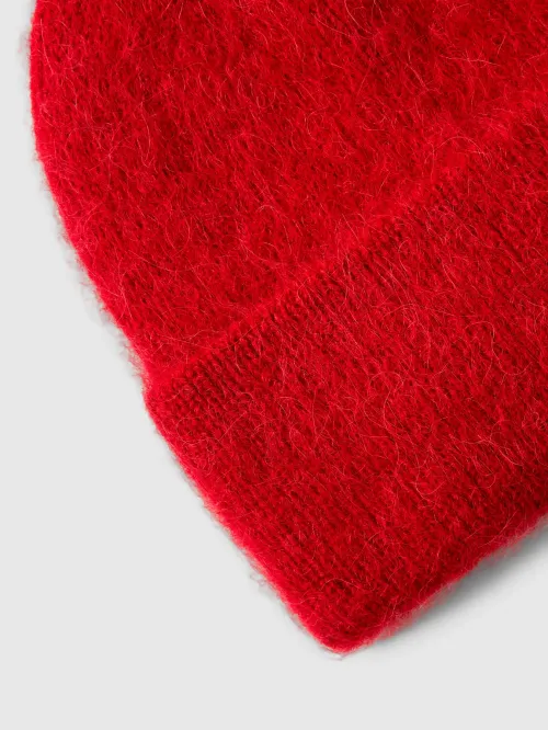 Fiona Red Alpaca Beanie