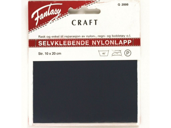 Q2000-000 sort selvklebende nylonlapp reparasjonslapper