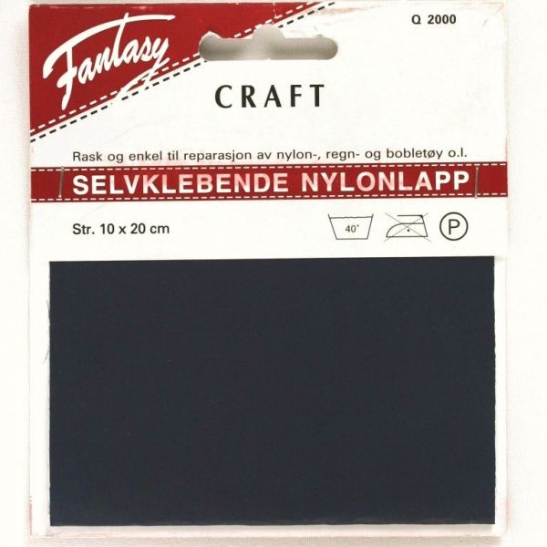 Q2000-000 sort selvklebende nylonlapp reparasjonslapper