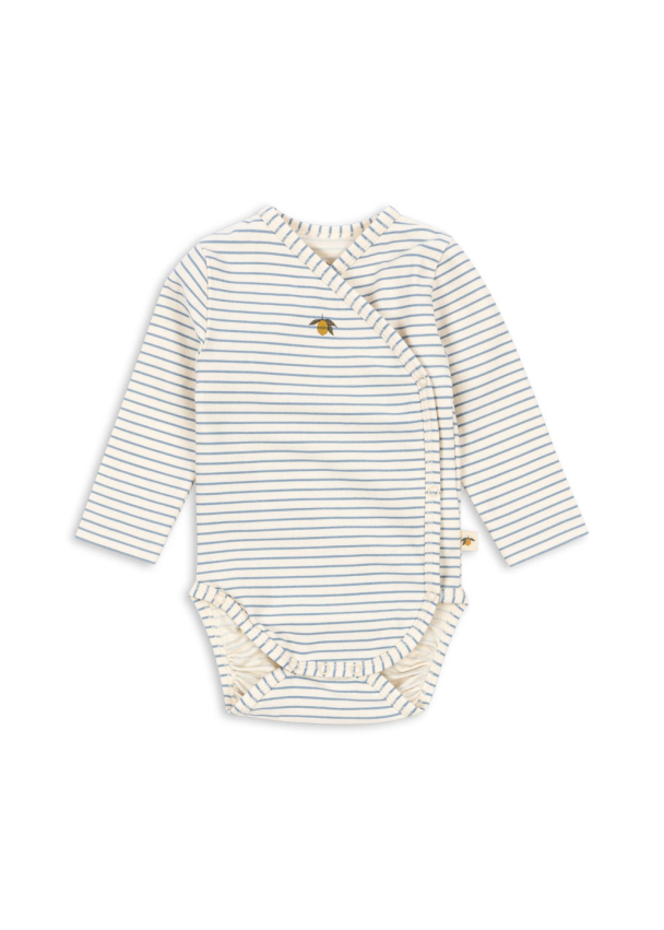 Basic LS Newborn Body - Stripe Bluie - Image 1