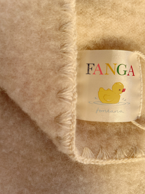 Erba Wool Fleece Baby Blanket - Oatmeal Melange - Image 3