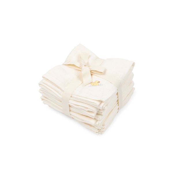 Fanga Fontana | Nuvoli 10-pk Muslin Cloth - Antique White