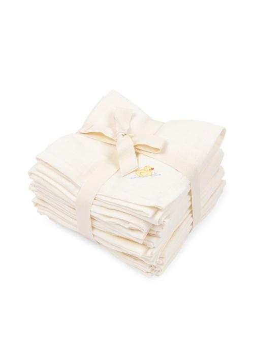 Fanga Fontana | Nuvoli 10-pk Muslin Cloth - Antique White