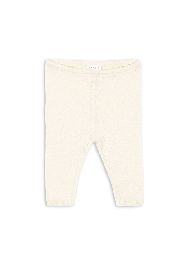 Venti Pointelle Pants - Antique White - Image 1