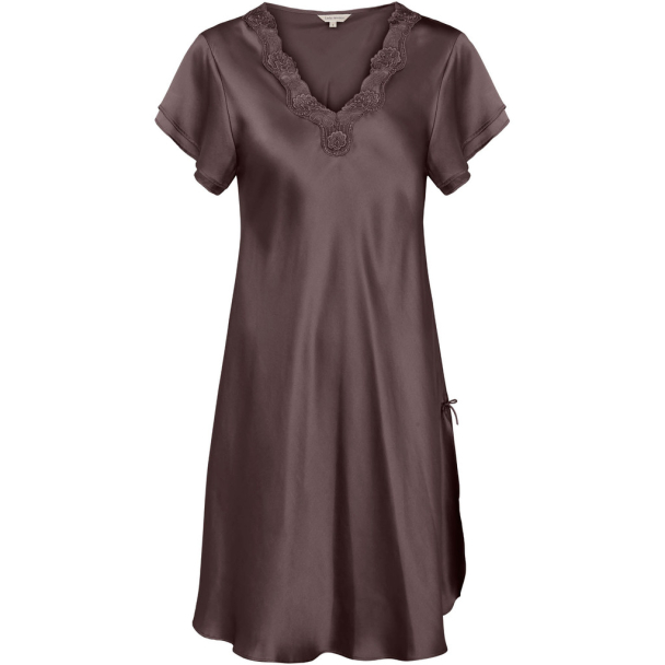 Pure Silk' nightdress m/blonde, coffee bean - Image 2