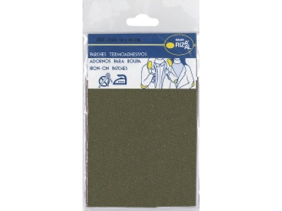 Reprasjons lappe strykes p&aring; farge kaki  q2100522