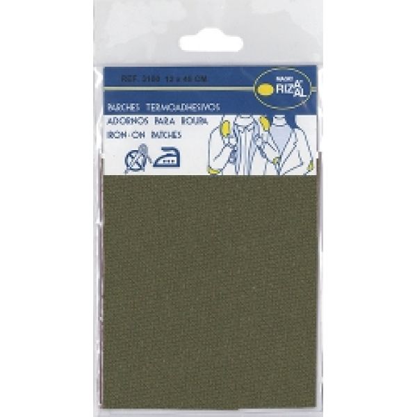 Reprasjons lappe strykes p&aring; farge kaki  q2100522