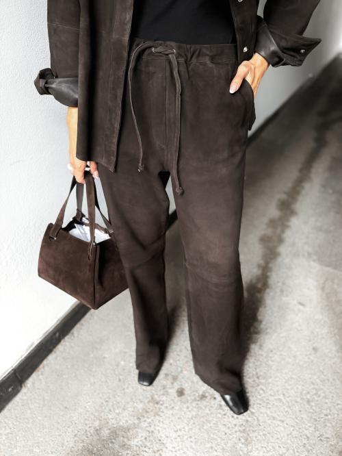 Fia Suede Pants - Espresso 