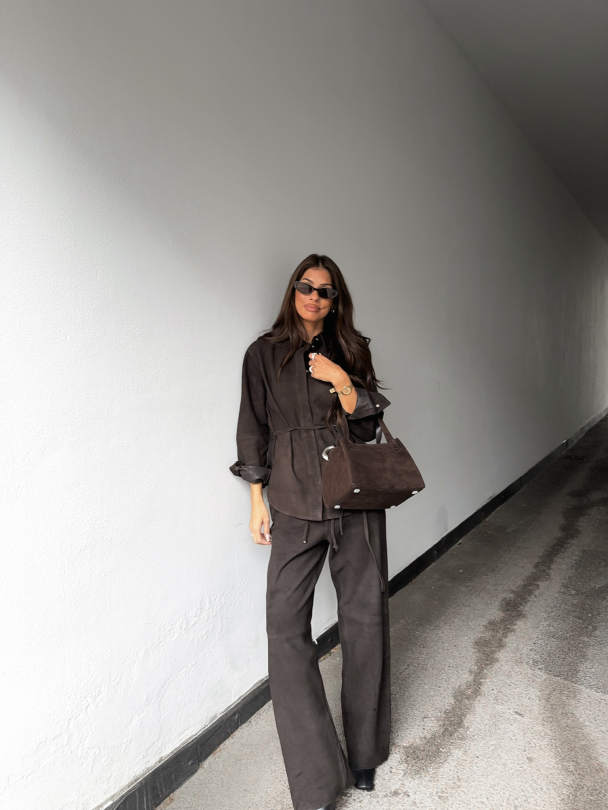 Fia Suede Shirt - Espresso  - Image 4