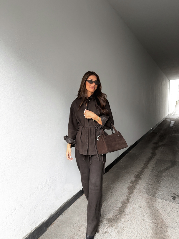 Fia Suede Shirt - Espresso  - Image 7