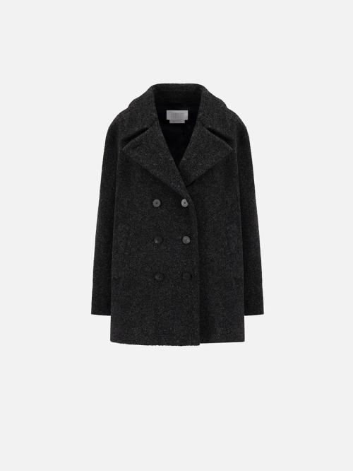 Women Sailor Jacket Bouclé Anthracite