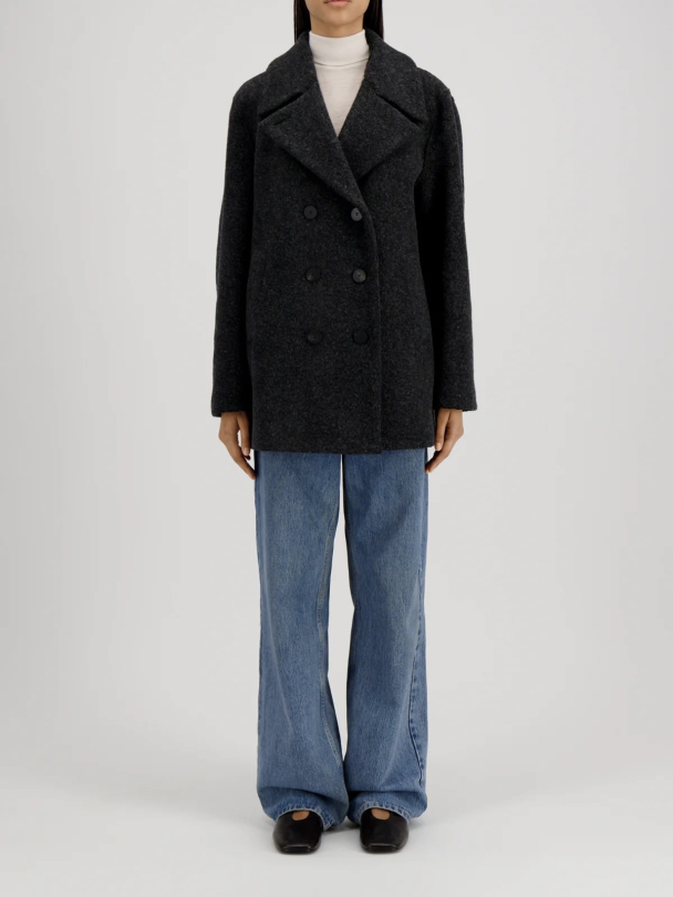 Women Sailor Jacket Bouclé Anthracite - Image 2
