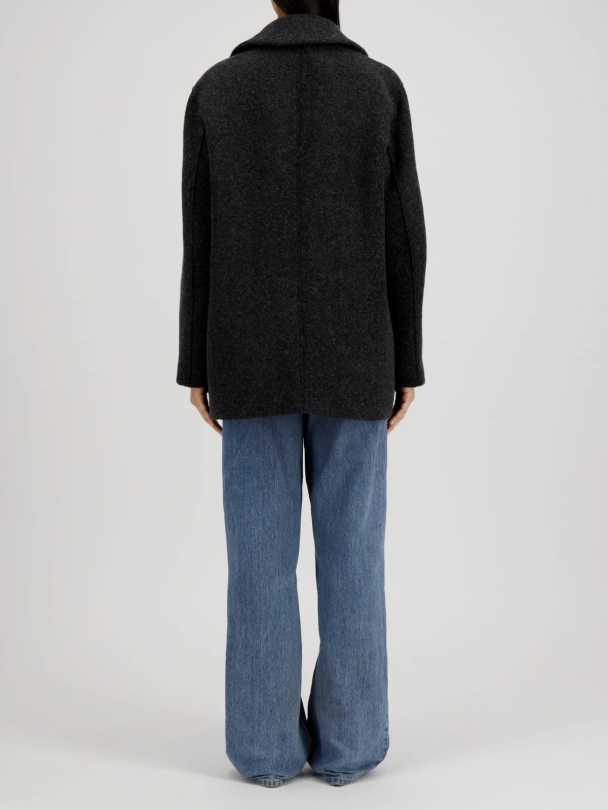 Women Sailor Jacket Bouclé Anthracite - Image 3