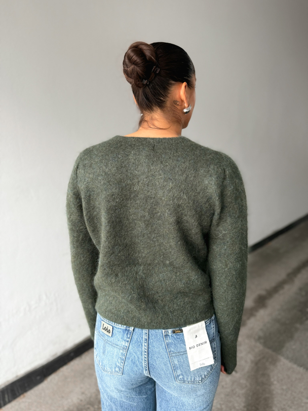 Ulla Mohair Cardigan - Harvest Green  - Image 4