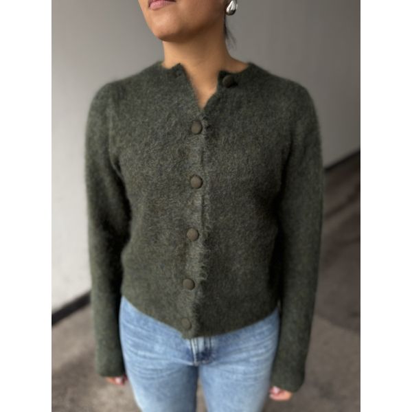 Ulla Mohair Cardigan - Harvest Green 