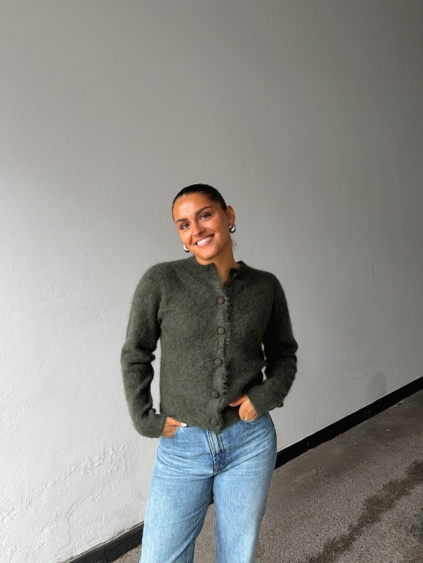 Ulla Mohair Cardigan - Harvest Green  - Image 5
