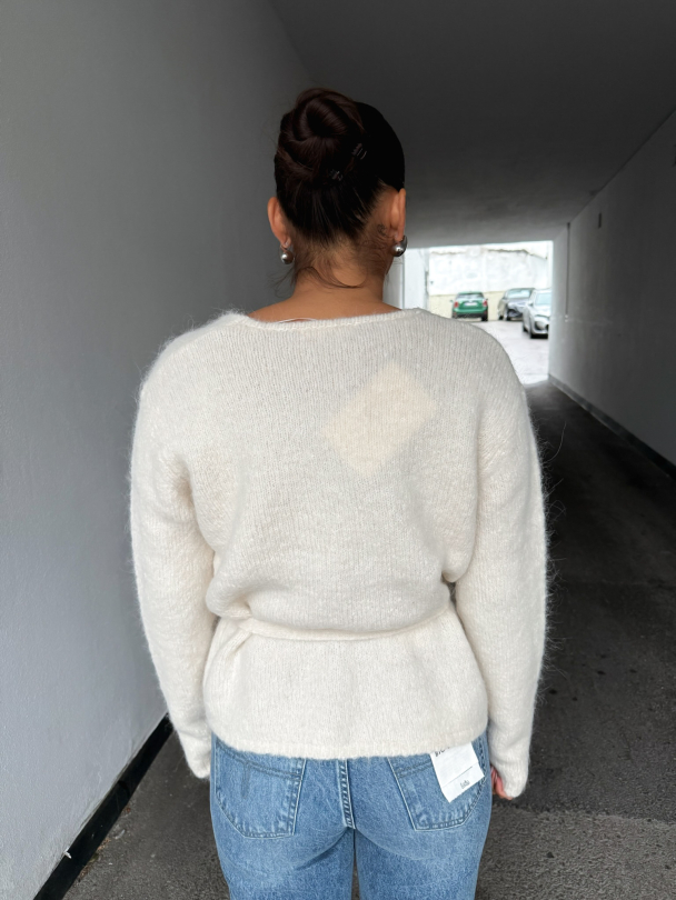 Gabella Knit Belt Cardigan - Birch  - Image 3