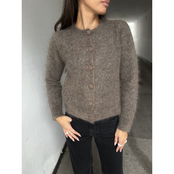 Ulla Mohair Cardigan - Taupe
