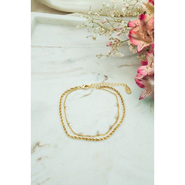 Double Crystal Twisted Bracelet 