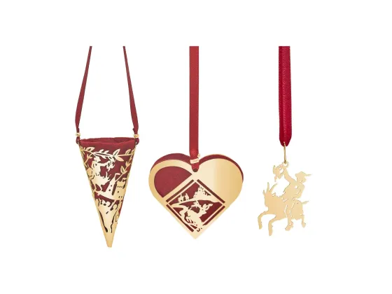 Ornament - 3 stk - Kloss-Hans (Forgylt)