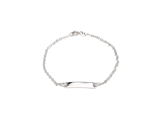 ID-Plate armbånd sølv 