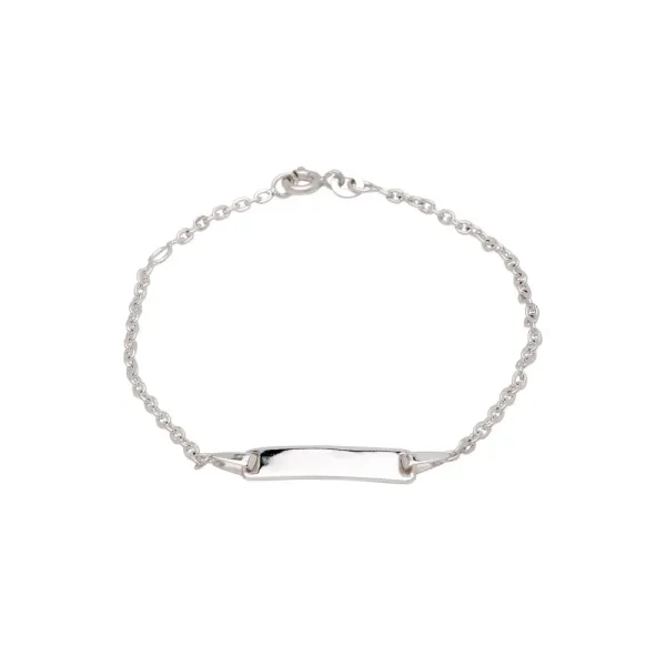 ID-Plate armbånd sølv 