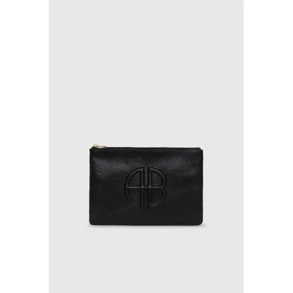 LILI POUCH - BLACK PEBBLE