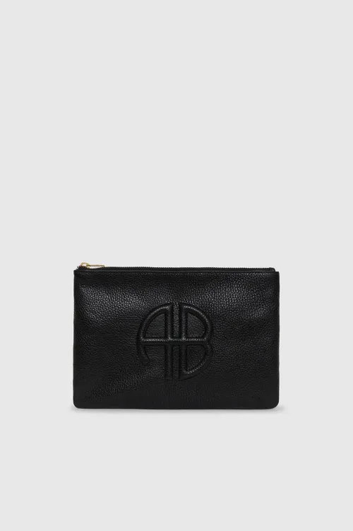 LILI POUCH - BLACK PEBBLE
