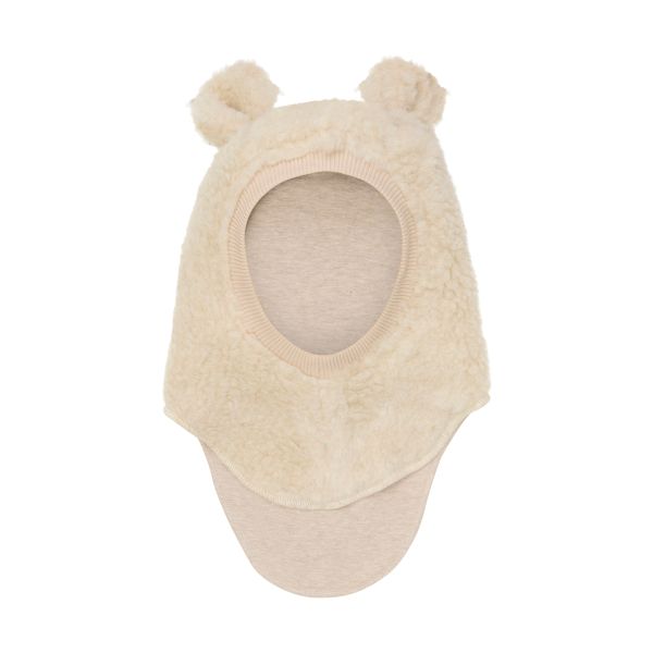 HUTTEliHUT | Balaclava Ears Wool Teddy - Cement