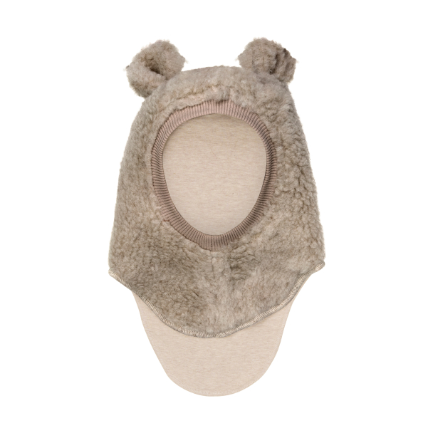 Balaclava Ears Wool Teddy - Camel Melange - Image 1