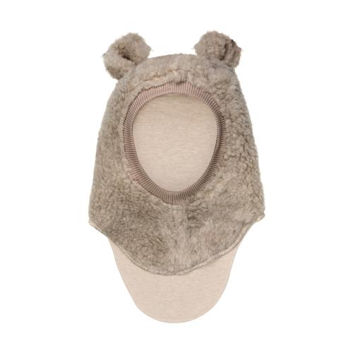 HUTTEliHUT | Balaclava Ears Wool Teddy - Camel Melange
