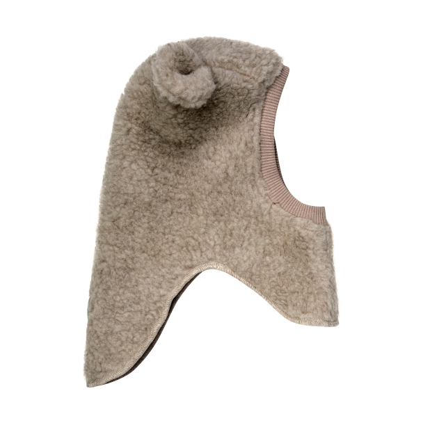 Balaclava Ears Wool Teddy - Camel Melange - Image 2